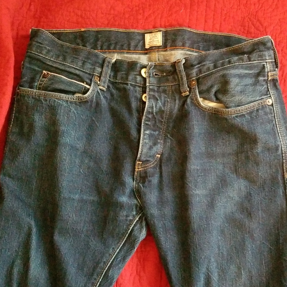 J. Crew 484 Selvedge Denim Slim Jean's 31w 32l